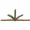 Ekena Millwork Redmond Rough Sawn Timber Gable Bracket, Douglas Fir, 84"W x 42"H x 4"D x 4"F, 12/12 Pitch GBW084X42X0404RED00RDF - alternate 4